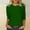 Green, variant on Womens Casual Lightweight 3/4 Sleeve Crewneck T Shirts Tops,Loose Fit Tunic Pullover Green,Womens Plus M