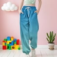 thumbnail image 2 of CPNG Girls Drawstring Sweatpants Gradient Color Loose Straight Wide Leg Sweat Pants Elastic High Waist Baggy Joggers, 2 of 5