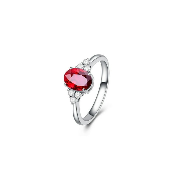 Anillo de apertura Qarigey Cobre Metal Geométrico Zirconia Rojo AP016466-01