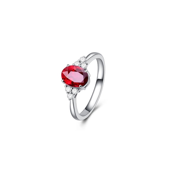 Minnieouse Anillo de apertura para mujer, anillos de decoración de circón geométrico de Metal de cobre, decoraciones de mano ajustables, Ropa, zapatos y accesorios Miscelánea Rojo