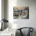 thumbnail image 3 of ARISTURING Canvas Wall Art Paintings for Home Decorations Snowy Village Sleigh Ride Wall Hanging Abstract Prints for Bedroom Dining Living Room Office Home Kitchen Wall Decor 20x16in, 3 of 4