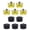 40mm, variant on 10pcs Rubber Striking Head Replacement Set Yellow Black Tip Suitable for Plastic Hammer Use Furniture Assembly and Craft