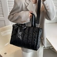 thumbnail image 5 of tote bag for women waterproof nylon tote handbag large shoulder bag with zip for school travel shopping daily use, 5 of 5