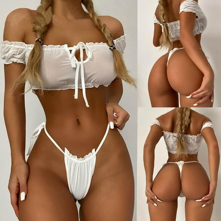 

Lingerie for Women Fashion Set Roleplay Sexy Costumes Red Plaid Lace Underwear