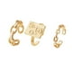 thumbnail image 1 of Anillo Personalidad Abrir Set Tendencia Estilo Anillo Geométrico Oro Punk 3pc Anillos, 1 of 6