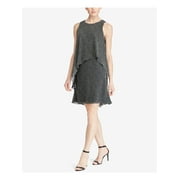 RALPH LAUREN $155 Womens New 1118 Black Polka Dot Sheer Shift Dress 12 Petites