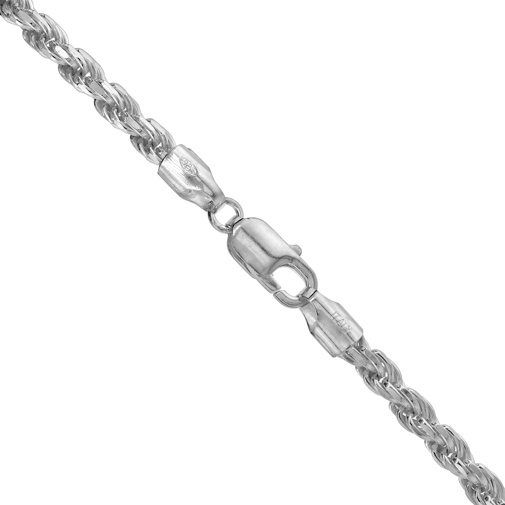 Sterling Silver Hollow Spiral Rope Chain 8mm Pure 925 Italy Men's Wide Necklace 22 inch Jewelry Female, Size: One Size