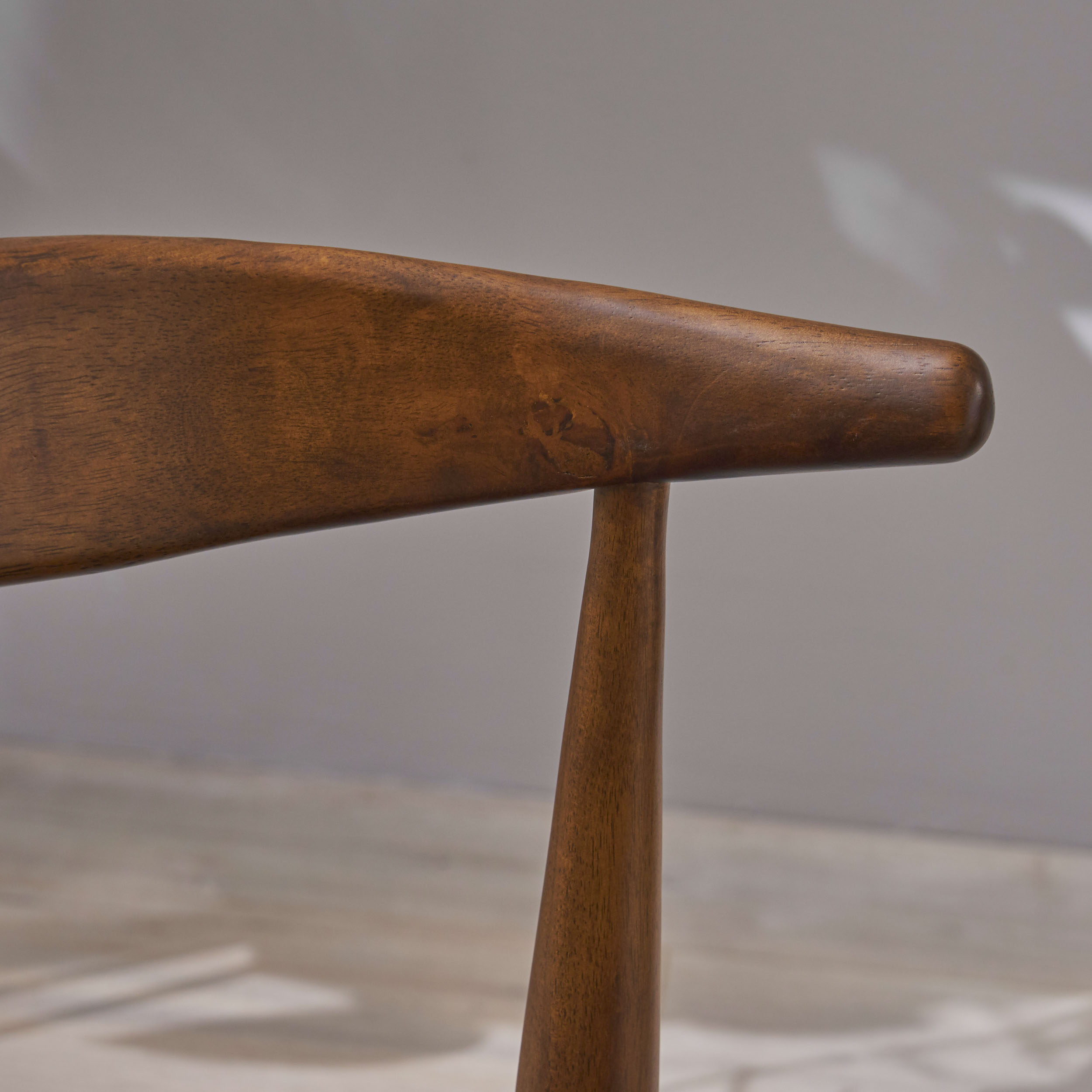 Bellamy Studios Trieste Mid Century Fabric Dining Chairs, Charcoal, Walnut
