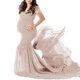 thumbnail image 1 of Pregnant Womens Off Shoulder Photography Maternity Maxi Dress Photo Dresses-26Light Grey, 1 of 2