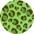 thumbnail image 1 of Ahgly Tapis Rond Lavable en Machine Intérieur Transitionnel Vert Vif, 6 Pieds Rond, 1 of 7