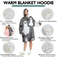 thumbnail image 5 of Wearable Oversized Blanket,Halloween Ghost Eyes Pattern Wearable Blanket Hoodie for Adults,Cozy Hooded Blankets with Super Pockets,Super Warm Fuzzy Pullover for Women & Men, 5 of 6