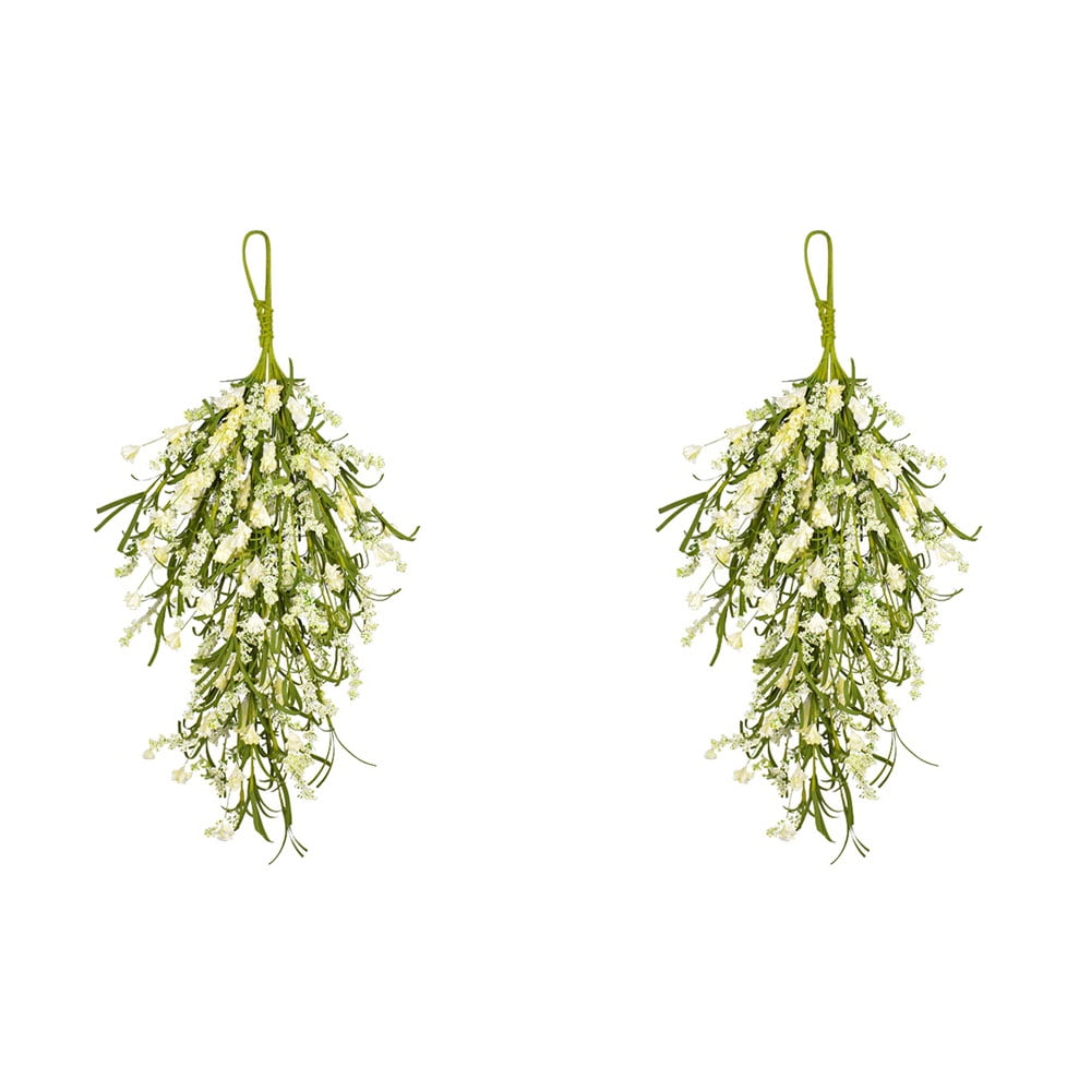 2Pcs Autumn Harvest Decorative Swag Artificial Fall Wheat Ears Swag