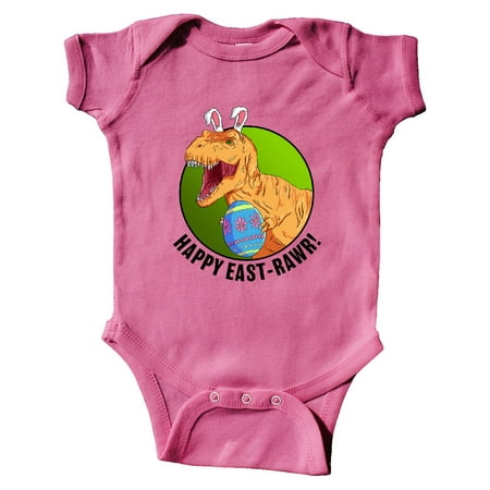 

Inktastic Happy East Rawr with Tyrannosaurus in Bunny Ears Gift Baby Boy or Baby Girl Bodysuit
