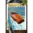 thumbnail image 3 of Priest Lake, Idaho, Wooden Boat (9x12 Wall Art Print, Home Decor), 3 of 3