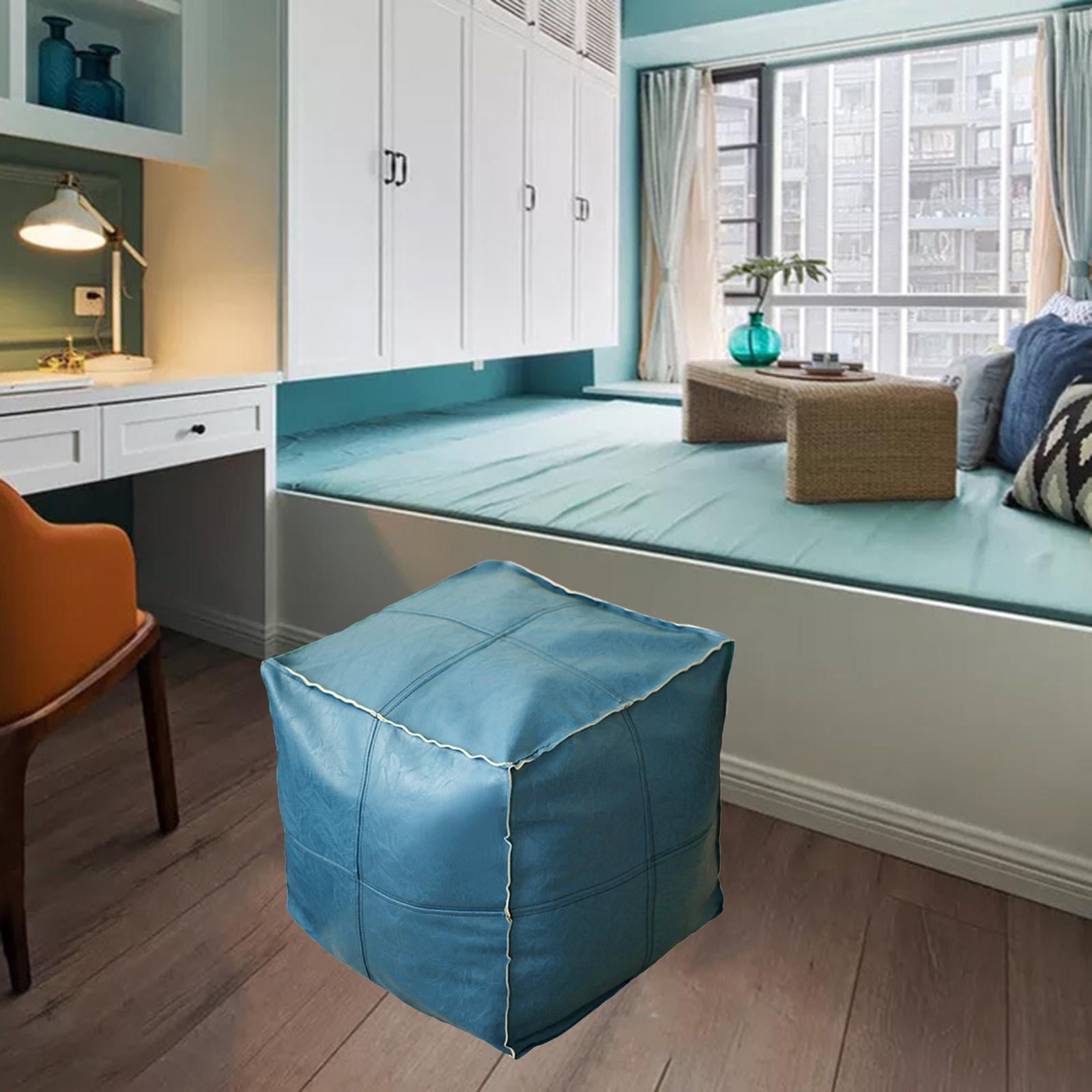 Leather Pouf Handmade Leather Pouffe Luxury Pouf Ottoman Footstool