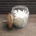 thumbnail image 4 of Nu Steel GC-5407-S Crackle Glass Canister with Wooden Lid - Small, 4 of 5