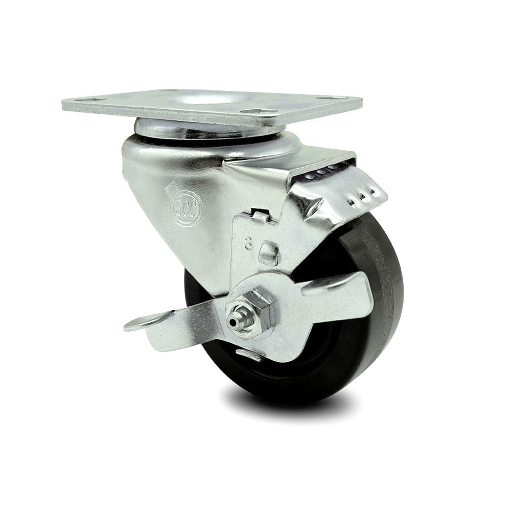 4 Inch Locking Swivel Caster or Wheel for Line Array Subs LAQ18Sub-L-Wheel Seismic Audio Dual and Quad Subwoofer Cabinets 