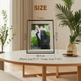 thumbnail image 4 of Gold Floating Frame ;x; Vertical Set For Picture x x x Tabletop Shelf Photo Frame Classy For Wedding Birthday Anniversary Home or Office Decor, 4 of 8