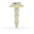 thumbnail image 5 of Unique Moments Lab Grown 2.50 ct Oval Cut Diamond Halo Infinity Engagement Ring 10K Yellow Gold, 5 of 6