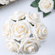 thumbnail image 4 of Flores artificiales, 25 piezas, rosas falsas de espuma de aspecto real con tallos para ramos de boda y despedidas de soltera, 4 of 5