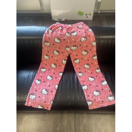 

Sanrio Hello Kitty Halloween Pajamas Women Autumn Warm Flannel Sleepwear Pjs Pant Home Wear Clothes Y2K Winter Trendy Kawai