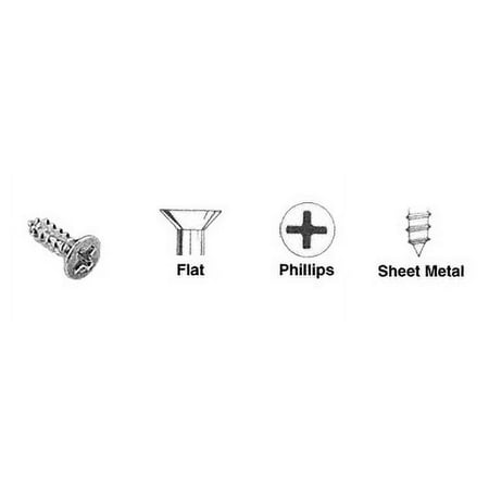 

CRL 6X2FHPSMS-XCP100 CRL 6 x 2 Flat Head Phillips Sheet Metal Screws - pack of 100