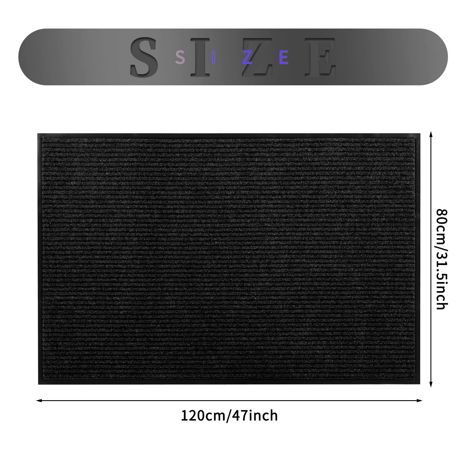 YMHPRIDE Heavy Duty Large Outdoor Indoor Entrance Doormat Red