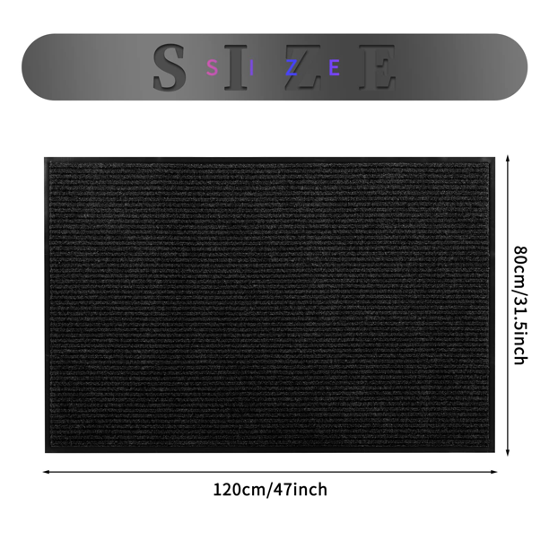 YMHPRIDE Heavy Duty Large Outdoor Indoor Entrance Doormat Red