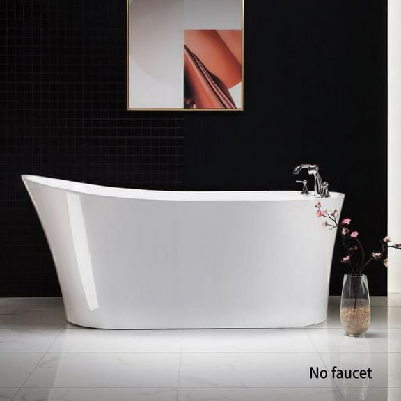 WOODBRIDGE 59" Freestanding Bathtub Contemporary Soaking Tub BTA0083