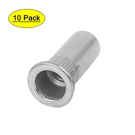 

M6x23mm 304 Stainless Steel Straight Knurled Closed End Rivet Nut 10Pcs