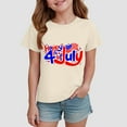 thumbnail image 2 of WUANDIXFA 4th of July Shirts Kids Toddler Boys Girls 4Th Of July Shirt Print Patriotic T Shirts Short Sleeve Crew Neck Cartoon Print Tops Breathable Summer Independence Day Beige,5-6 Years, 2 of 4