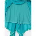 thumbnail image 6 of JanJean Women Sequin Lyrical Dance Dress Halter Backless Leotard Asymmetrical Hem Flowy Mesh Skirt Green L, 6 of 7