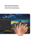 thumbnail image 3 of Heluo.Zu XXL Gaming Mouse Pad 35.4x15.7 inch, Starry Mountain Path Landscape Theme Desk Mat,Large Green Meadow Flower Scene Mousepad, 3 of 8