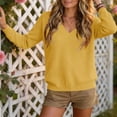 thumbnail image 5 of Perfectbot Women's V Neck Knit Sweater, Long Sleeve Loose Fit Fall & Spring Top with Ribbed Trim, 5 of 7