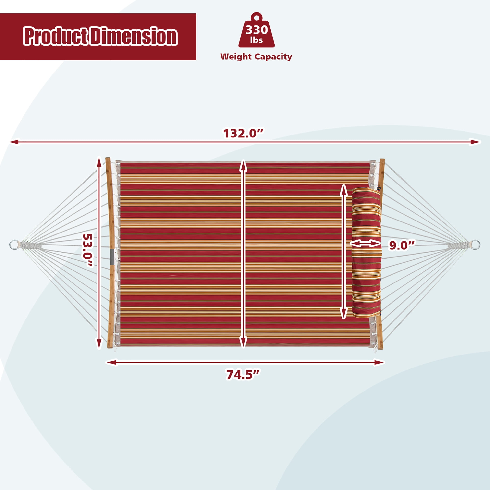 Visit the Costway Store Costway Hammock with Pillow, Red
