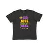 Inktastic Little Miss Mardi Gras with Crown and Dots Youth T-Shirt