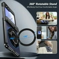 thumbnail image 4 of Magnetic for Samsung Galaxy Z Flip 5 Case with Ring Holder, [Hinge Protection] Built in Screen Protector & Camera Protection Slim Thin Hard PC Kickstand Shockproof Protective Case, Blue, 4 of 7