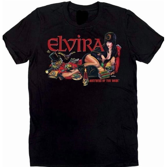 Elvira T shirt, one side TShirt art shirt, Mom gift, Dad gift