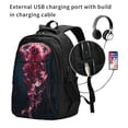 thumbnail image 2 of Fotbe Mesmerizing Pink Jellyfish Mochila con Estampado y Puerto USB para Hombre y Mujer, Mochila Antirrobo, Mochila de Viaje, Mochila Escolar, Mochila Universitaria, 2 of 7