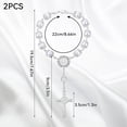 thumbnail image 2 of 2 Pieces Car Mirror Hanging Cross Car Rosary Rearview Mirror Pendant Hanging Accessories(White), 2 of 5