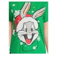thumbnail image 4 of Bugs Bunny Women's Christmas Graphic T-Shirt with Short Sleeves, Sizes XS-XXXL, 4 of 5