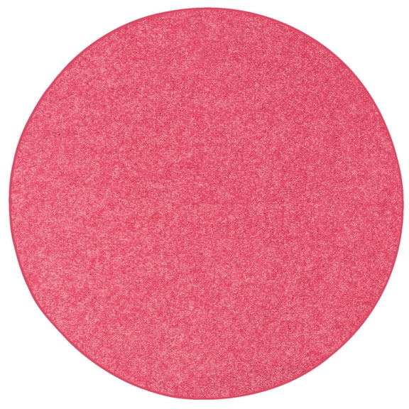Ambiant Saturn Collection Pet Friendly Area Rugs Pink - 5' Round