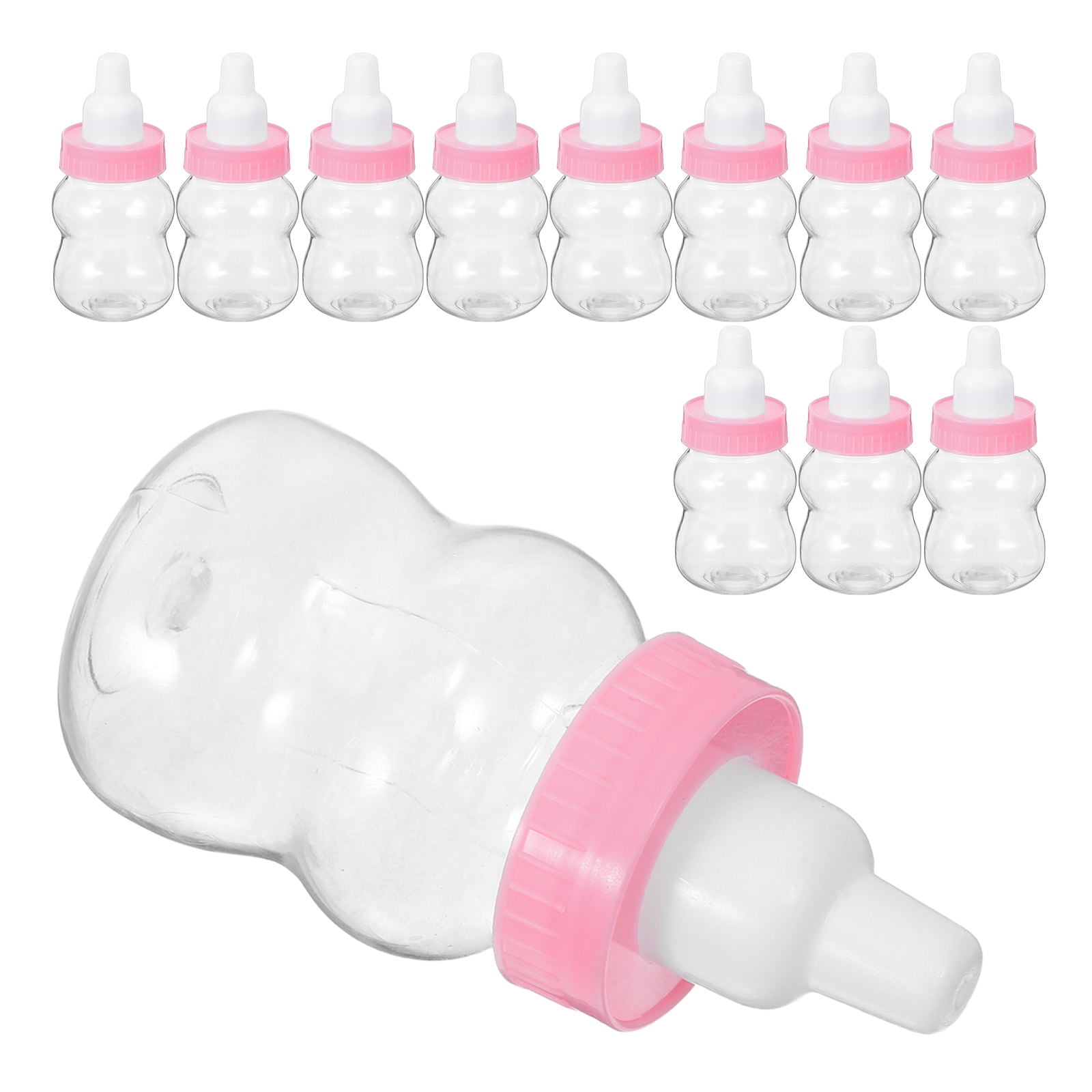 OUNONA 12pcs Sweet Candy Containers For Baby Shower Candy Box Multi Baby Bottle Coin Bank Set For Events