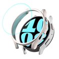 thumbnail image 1 of KAIYANG Para Samsung Galaxy Watch6 40 mm Estuche para reloj de PC galvanizado con película de pantalla de vidrio templado 9H de 0,2 mm Estilo B Samsung Galaxy Watch6 Multicolor, 1 of 5