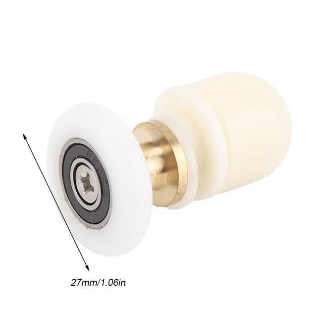 8 Piezas Rodillos para Puertas de Ducha Corredizas de Vidrio Abs de Latón, Resistentes a la Oxidación, Deslizamiento Suave, Compatibles con puertas de Vidrio de 4-8 mm, Herrajes