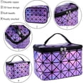 thumbnail image 4 of RAGUPEL Makeup Bag with Mirror,Travel Essentials for Women & Girls,Travel Makeup Bag with Mirror Cosmetic Organizer Storage Case (Purple), 4 of 7