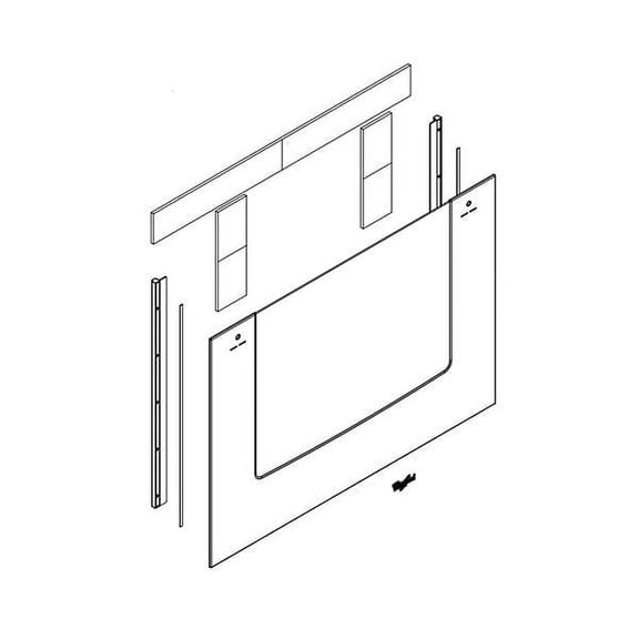 Whirlpool W10877566 Glass Door - OEM PART