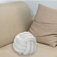 thumbnail image 3 of Plush Knot Ball Pillow Diameter 22cm Room Decoration for sofa Couch White Fernando Cojines de asiento, 3 of 6