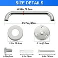 thumbnail image 2 of 2 Pack Stainless Steel Shower Grab Bars - 500LBS Weight Capacity, 12/16/20/24-Inch Silver Bathroom Safety Handles for Elderly, Seniors & Handicap, Enhancing Stability in Shower/Bathroom, 2 of 8