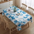 thumbnail image 2 of Merry Christmas Table Cloth Wrinkle Resistant Washable Tablecolths Table Covers Christmas Tree Santa Claus Tablecloth for Party Picnic Dinner Decor Rectangle,60x84inches, 2 of 5